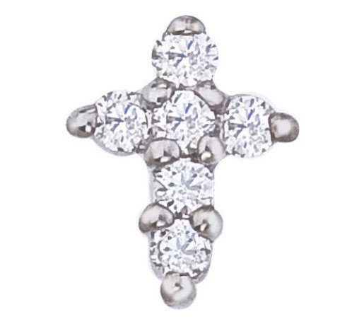 Roberto Coin Baby Cross Pendant With Diamonds - Image 2